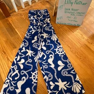 Lilly Pulitzer Nautical Blue and White Jumpsuit
